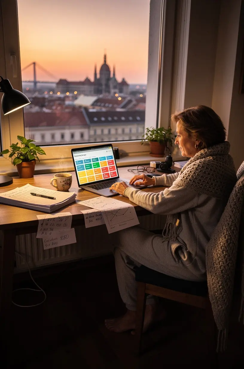 Tanulók figyelmesen hallgatnak egy pénzügyi írástudásról szóló online tanfolyamon.